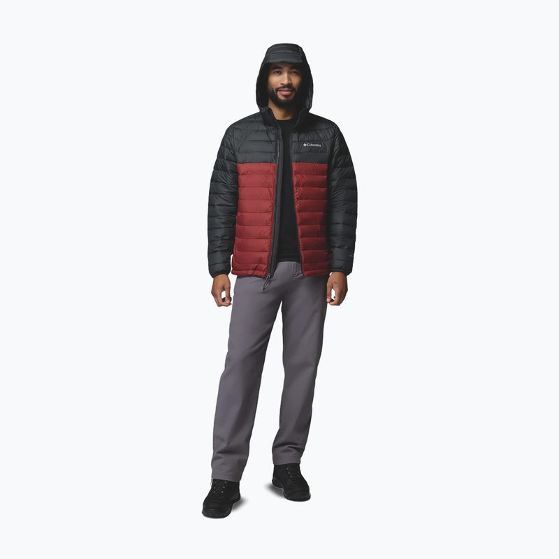 Herrenjacke Columbia Powder Lite II Hooded red oxide/shark 2