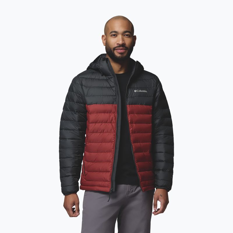 Herrenjacke Columbia Powder Lite II Hooded red oxide/shark 4