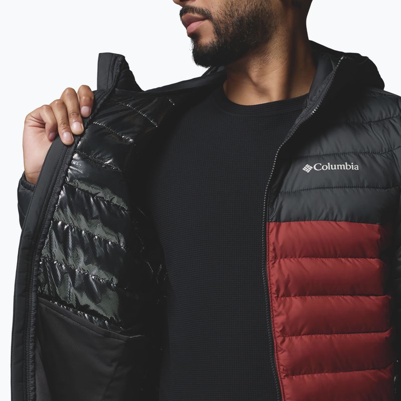 Herrenjacke Columbia Powder Lite II Hooded red oxide/shark 7