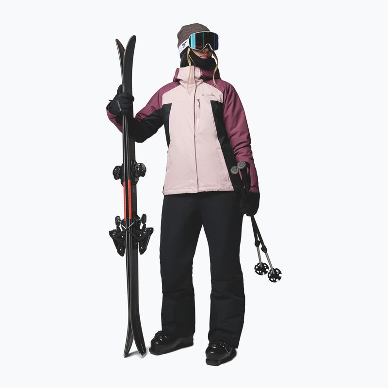 Damen-Skijacke Columbia Snowy Summit Ins mineral pink/black/antique mauve x dye 2