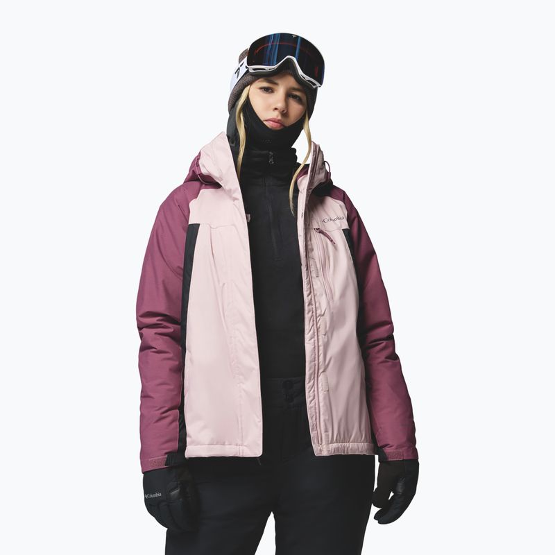 Damen-Skijacke Columbia Snowy Summit Ins mineral pink/black/antique mauve x dye 4