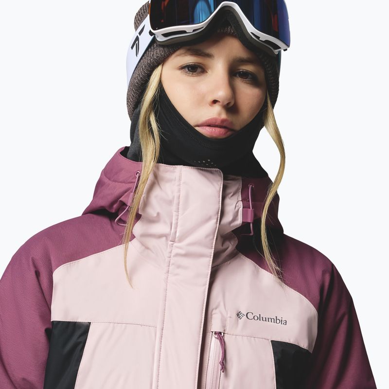 Damen-Skijacke Columbia Snowy Summit Ins mineral pink/black/antique mauve x dye 6