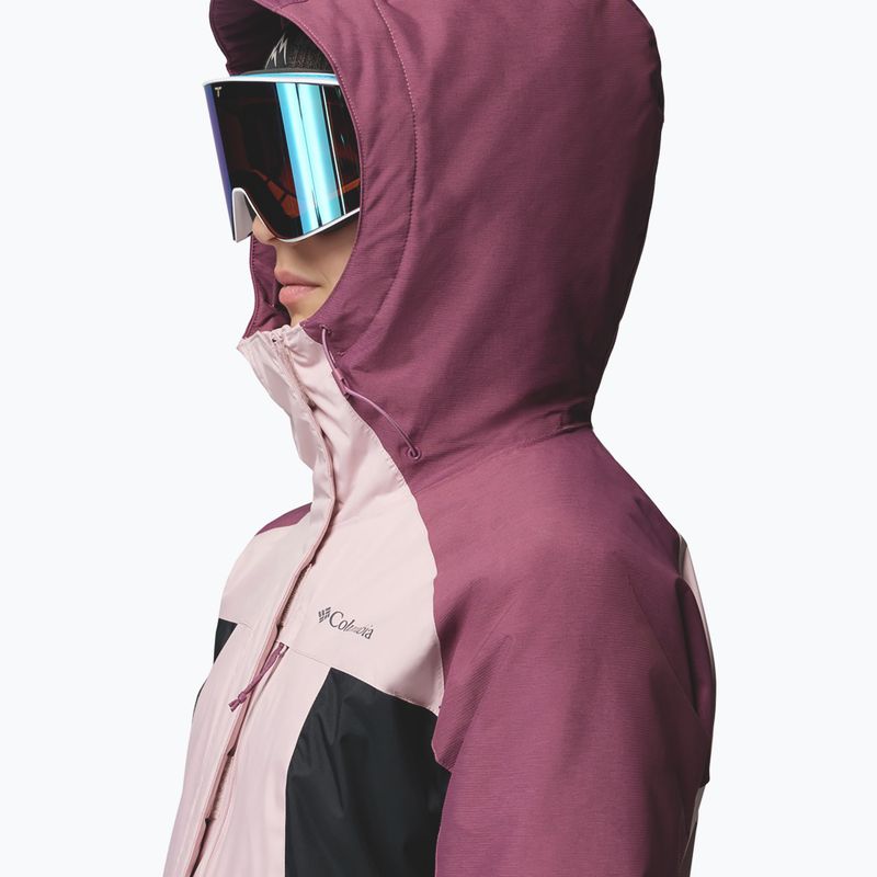 Damen-Skijacke Columbia Snowy Summit Ins mineral pink/black/antique mauve x dye 7