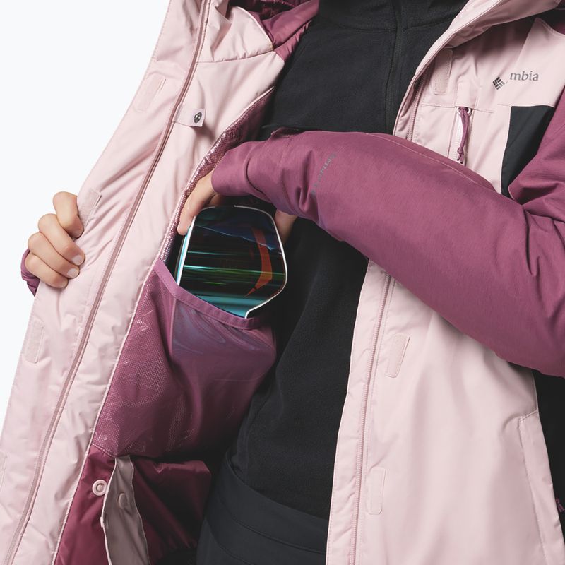 Damen-Skijacke Columbia Snowy Summit Ins mineral pink/black/antique mauve x dye 8