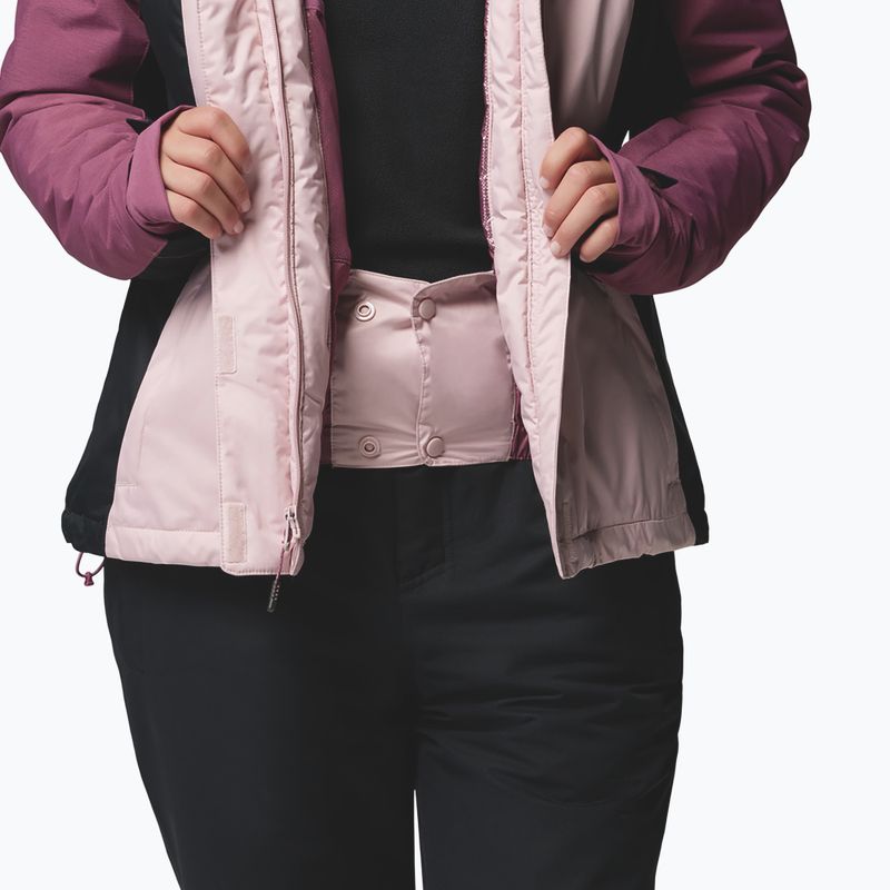 Damen-Skijacke Columbia Snowy Summit Ins mineral pink/black/antique mauve x dye 9