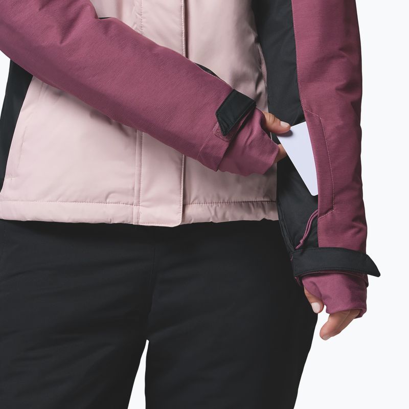 Damen-Skijacke Columbia Snowy Summit Ins mineral pink/black/antique mauve x dye 10