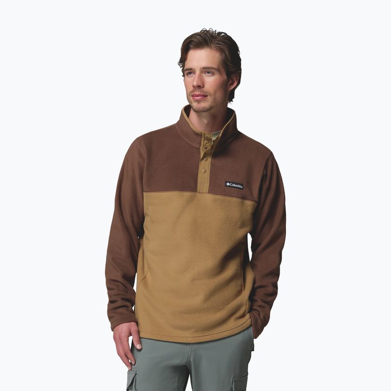 Fleecejacke für Herren Columbia Steens Mountain Half Snap II tobacco/delta