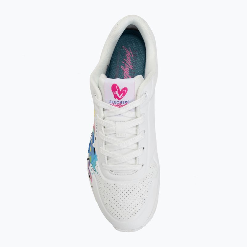 Damenschuhe SKECHERS Uno Open Your Heart white 5