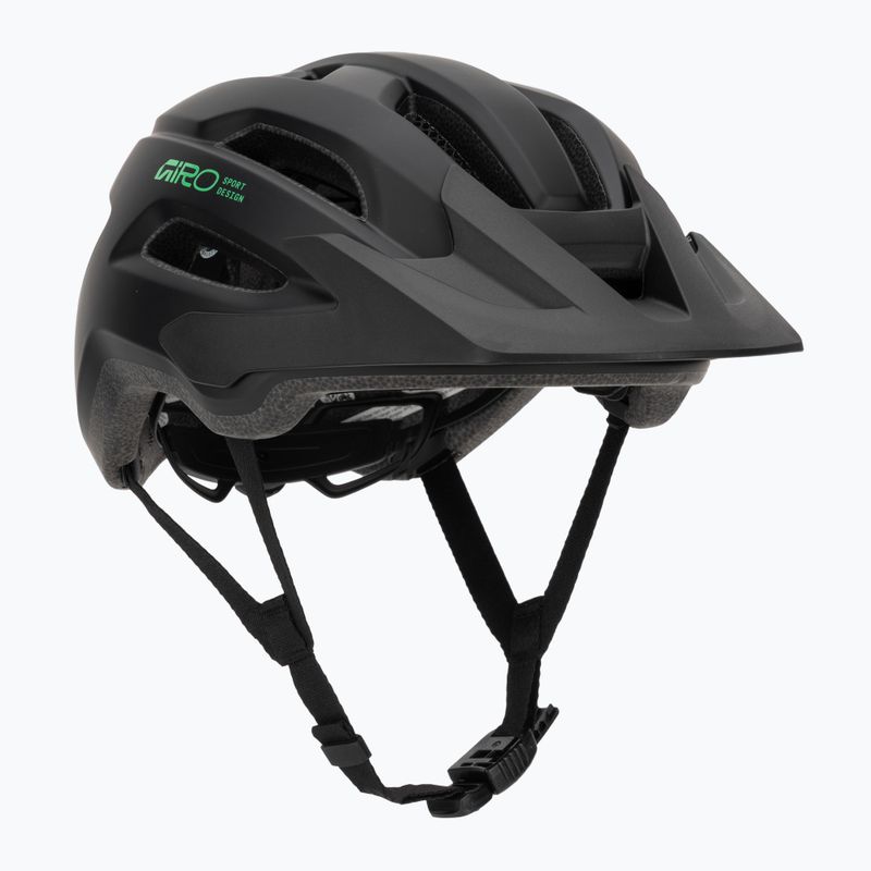 Kinder-Fahrradhelm Giro Fixture II MIPS matte black/vivid green