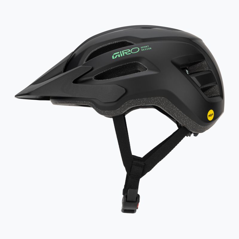 Kinder-Fahrradhelm Giro Fixture II MIPS matte black/vivid green 3