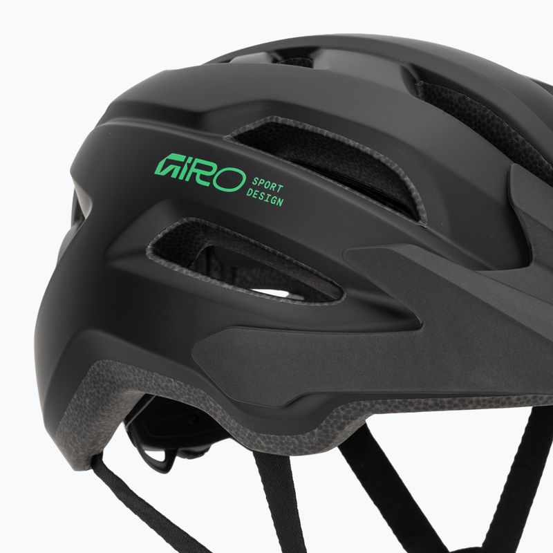 Kinder-Fahrradhelm Giro Fixture II MIPS matte black/vivid green 8