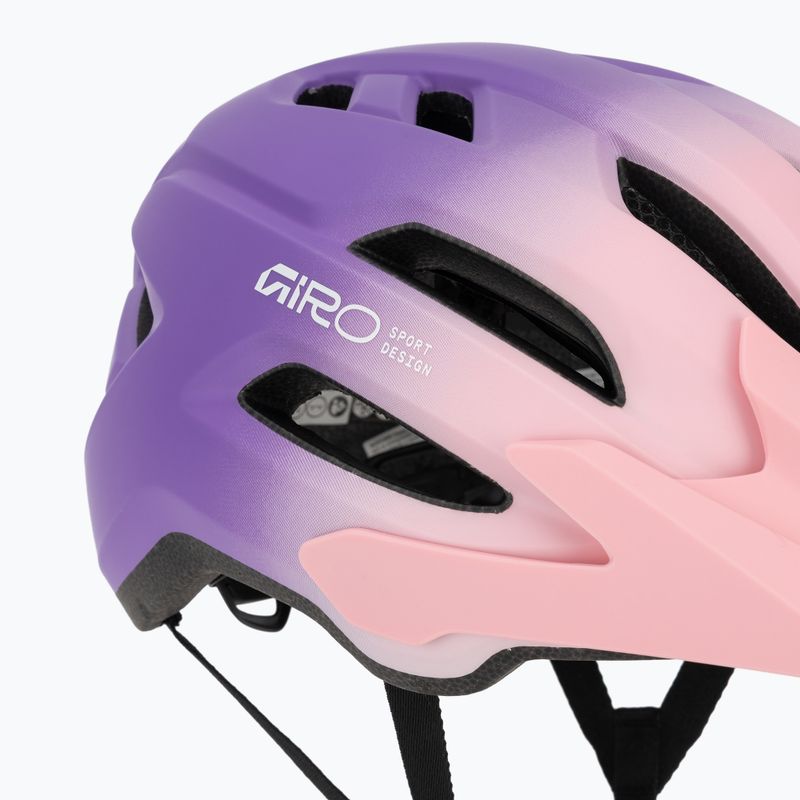 Kinder-Fahrradhelm Giro Fixture II MIPS matte light pink/purple fade 8