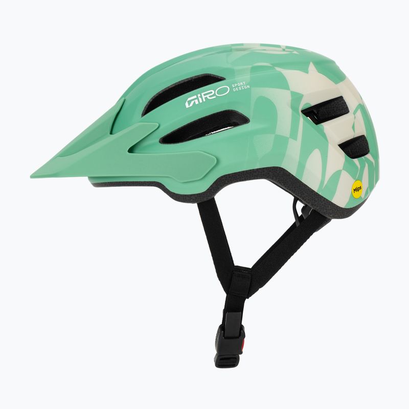 Kinder-Fahrradhelm Giro Fixture II MIPS matte green rush 3