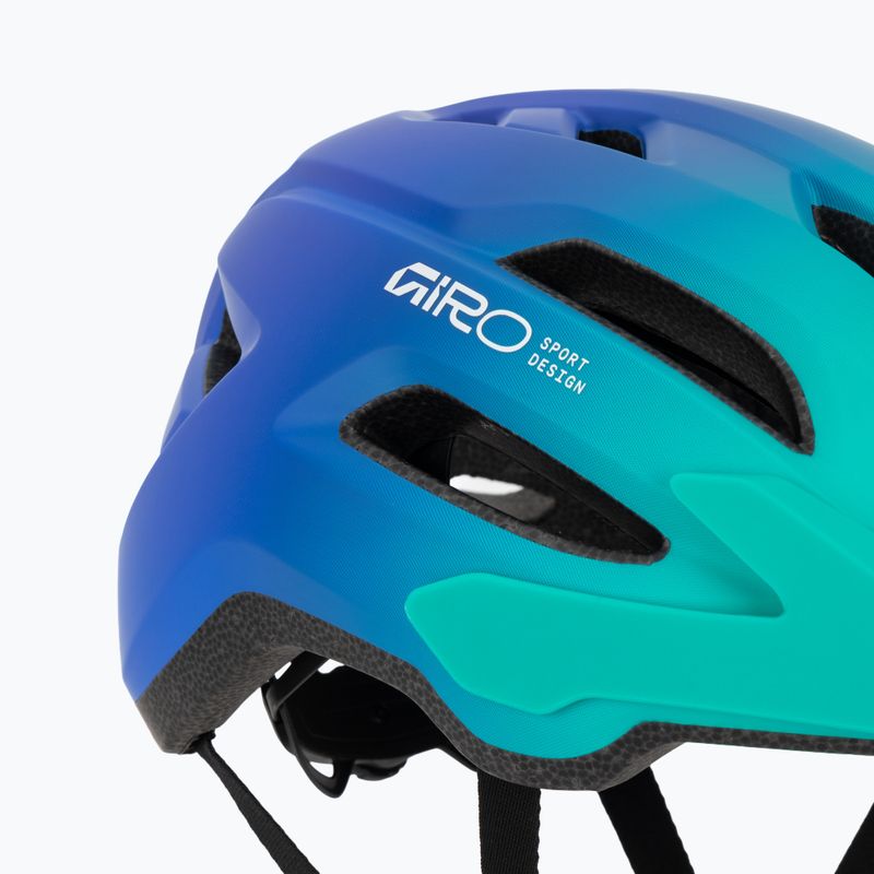 Kinder-Fahrradhelm Giro Fixture II matte aqua green/blue jewel fade 7