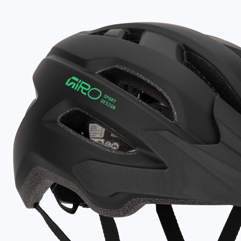 Kinder-Fahrradhelm Giro Fixture II matte black/vivid green 7