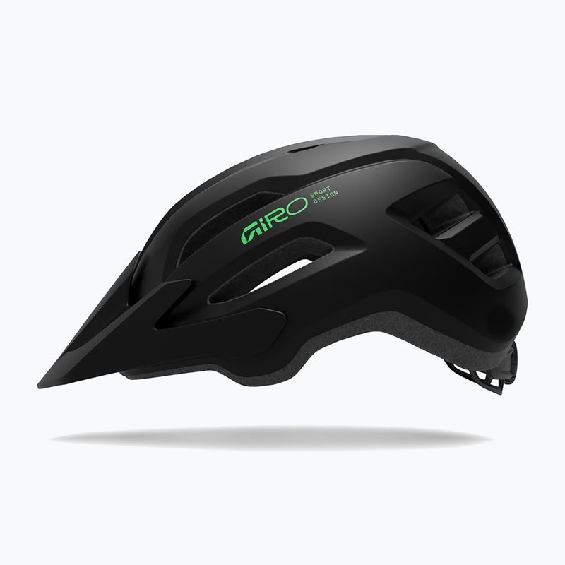 Kinder-Fahrradhelm Giro Fixture II matte black/vivid green 2