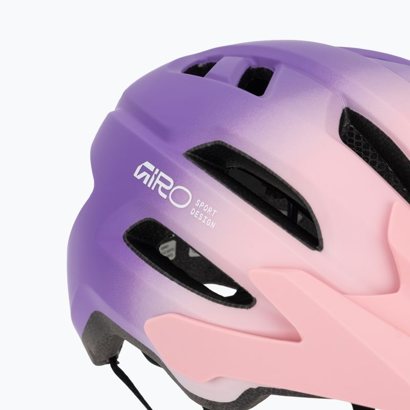 Kinder-Fahrradhelm Giro Fixture II matte light pink/purple fade 8