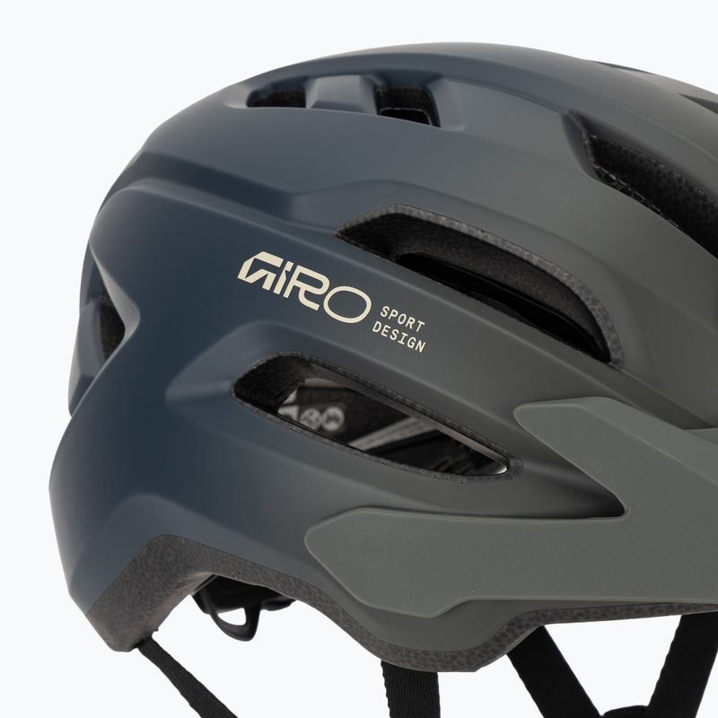 Kinder-Fahrradhelm Giro Fixture II matte dark sage/sapphire fade 7