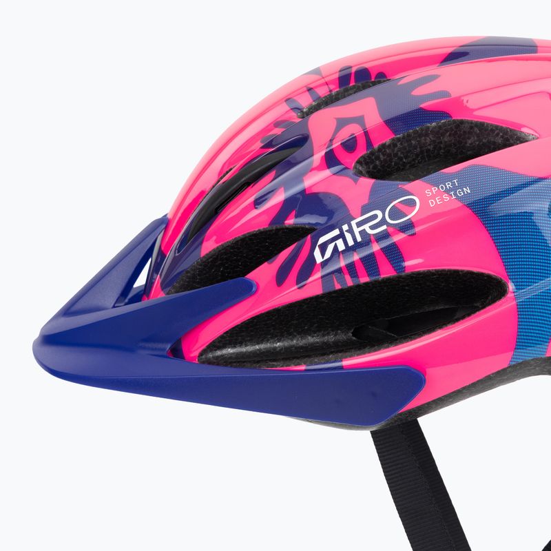 Kinder-Fahrradhelm Giro Raze pink flowers 7