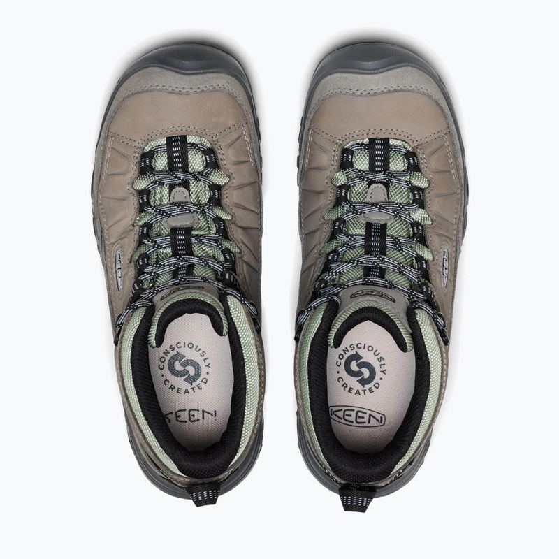 Damen-Trekkingschuhe KEEN Targhee IV Mid Wp grey/lily pad 5