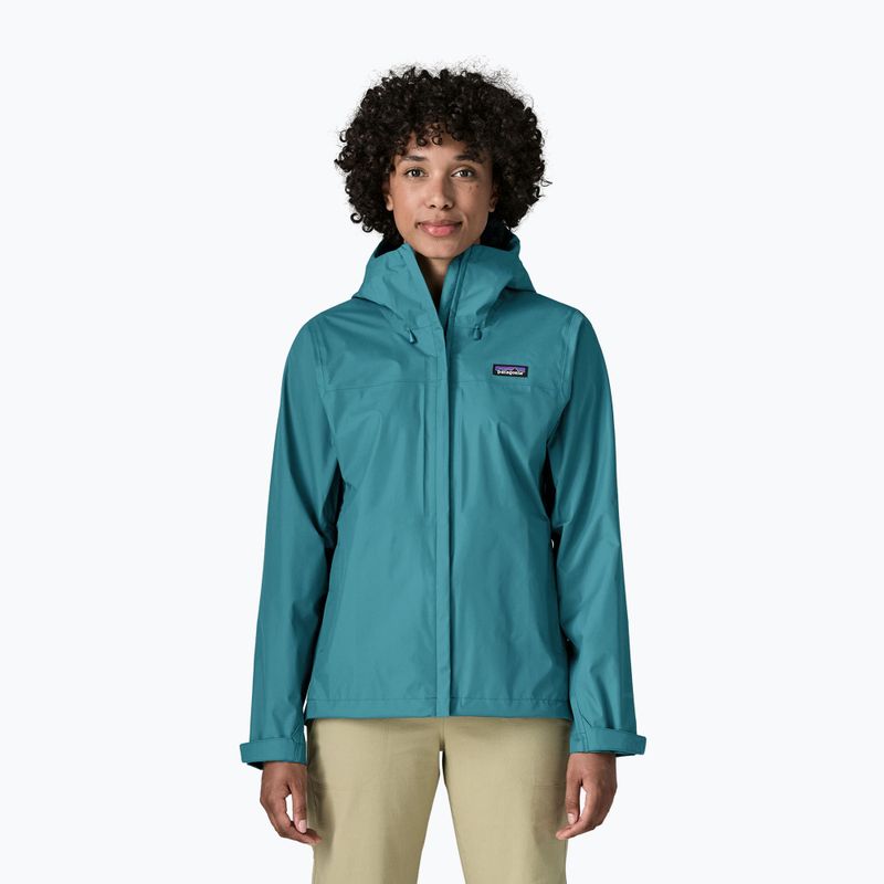 Damen-Regenjacke Patagonia Torrentshell 3L Rain glacial glue