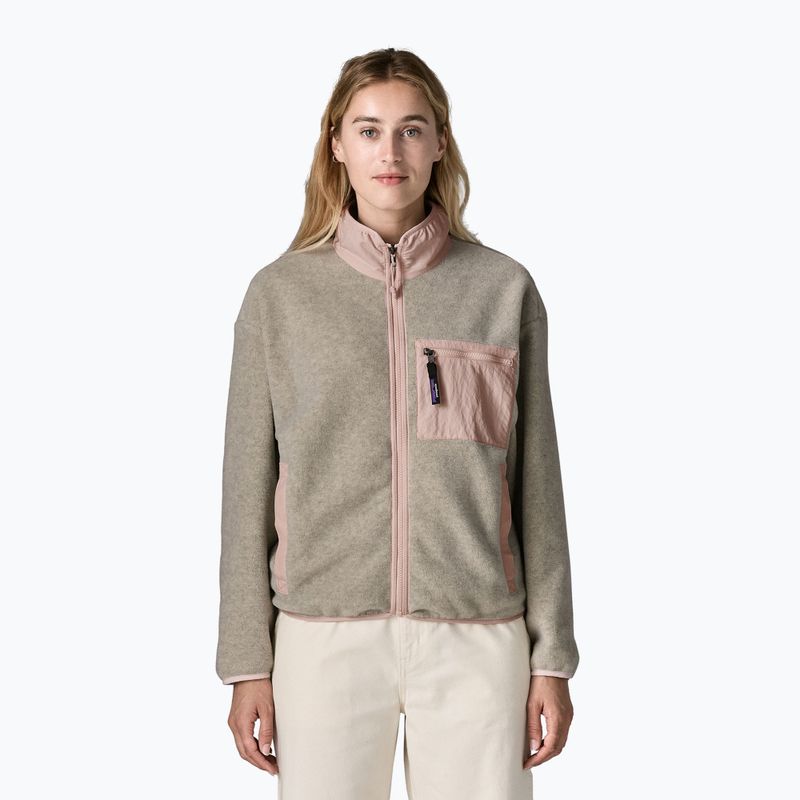 Fleecejacke für Damen Patagonia Synchilla oatmeal heather w/pink frost