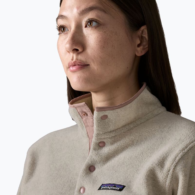 Fleecejacke für Damen Patagonia Lightweight Synchilla Snap-T Pullover oatmeal heather w/moonrise taupe 5