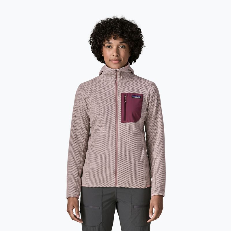 Fleecejacke für Damen Patagonia R1 Air Full-Zip Hoody stingray mauve