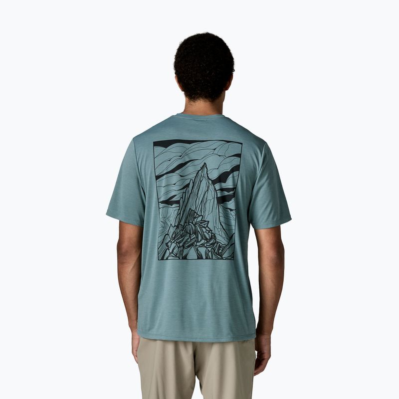 Herren-Shirt Patagonia Cap Cool Daily Cloud Crag blue sage - light blue sage x-dye 2