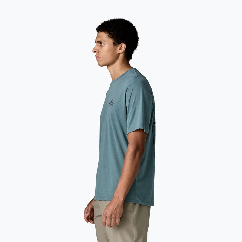 Herren-Shirt Patagonia Cap Cool Daily Cloud Crag blue sage - light blue sage x-dye 3