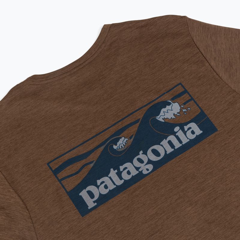 Longsleeve Herren Patagonia Cap Cool Daily Boardshort Logo LS berm brown - light berm brown x-dye 4
