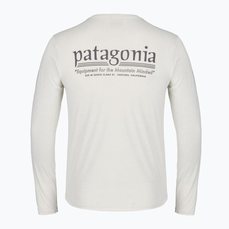 Herren-Trekkingshirt mit langen Ärmeln Patagonia Cap Cool Daily Hut Tripper LS dyno white 2