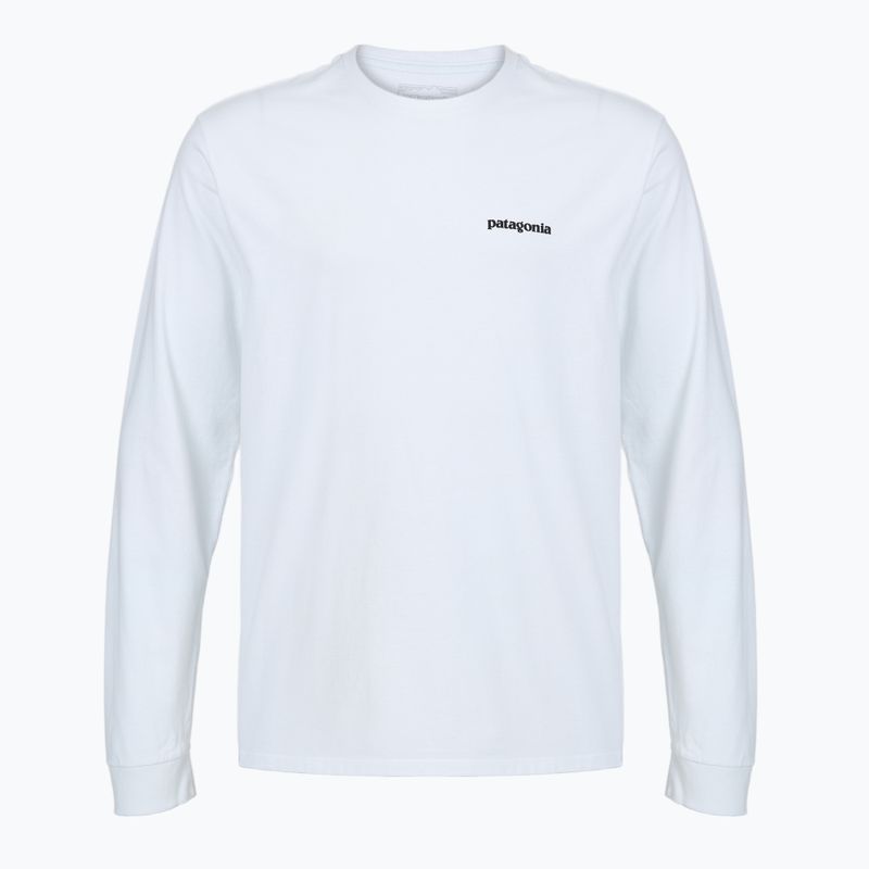 Longsleeve Herren Patagonia P-6 Logo Responsibili fiber white