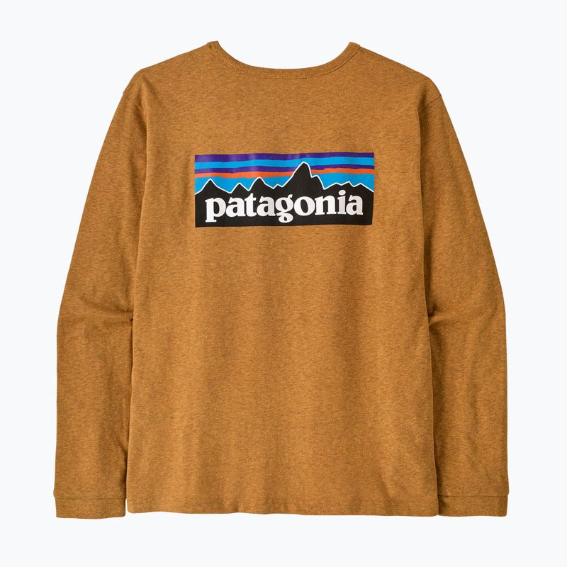 Damen-Longsleeve Patagonia P-6 Logo Responsibili-Tee LS dried mango 2