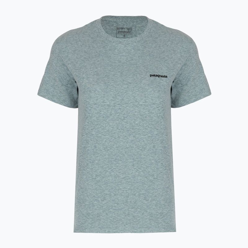 Damen-T-Shirt Patagonia P-6 Logo Responsibili-Tee blue sage