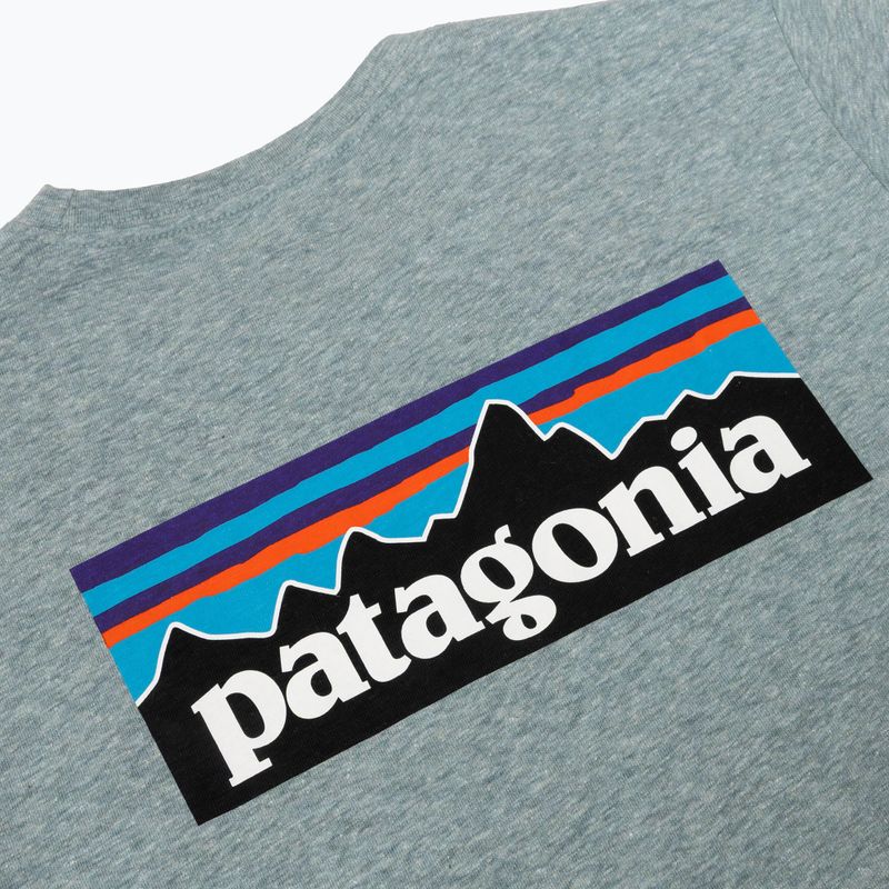 Damen-T-Shirt Patagonia P-6 Logo Responsibili-Tee blue sage 3