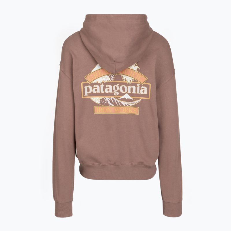 Damen-Trekkingsweatshirt Patagonia Great Waves Daily Hoody moonrise taupe 2