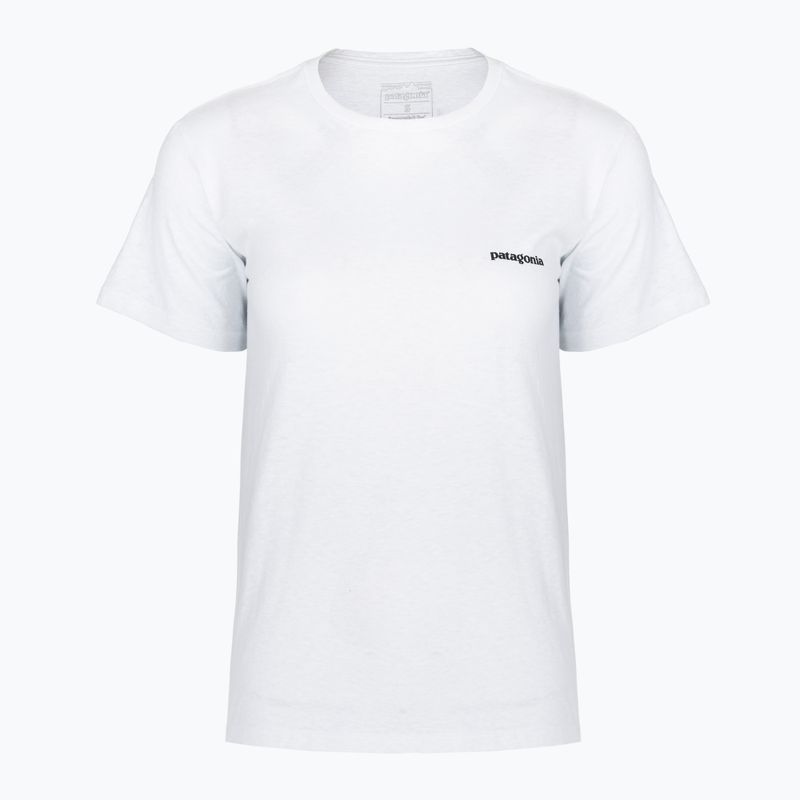 Damen-T-Shirt Patagonia P-6 Logo Responsibili-Tee fiber white