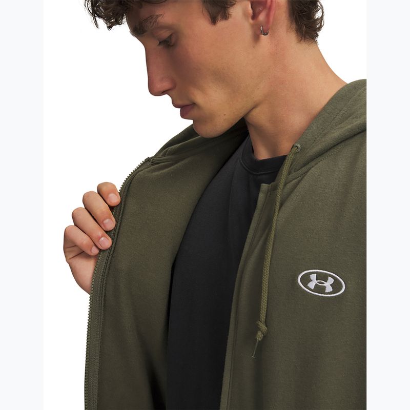 Herrenpullover Under Armour Rival Fleece Full Zip marine od green/white 3