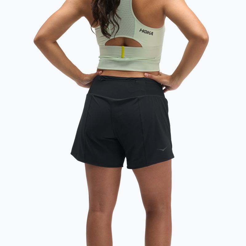 Damen-Laufshorts HOKA Glide Short 5" 2in1 black 3
