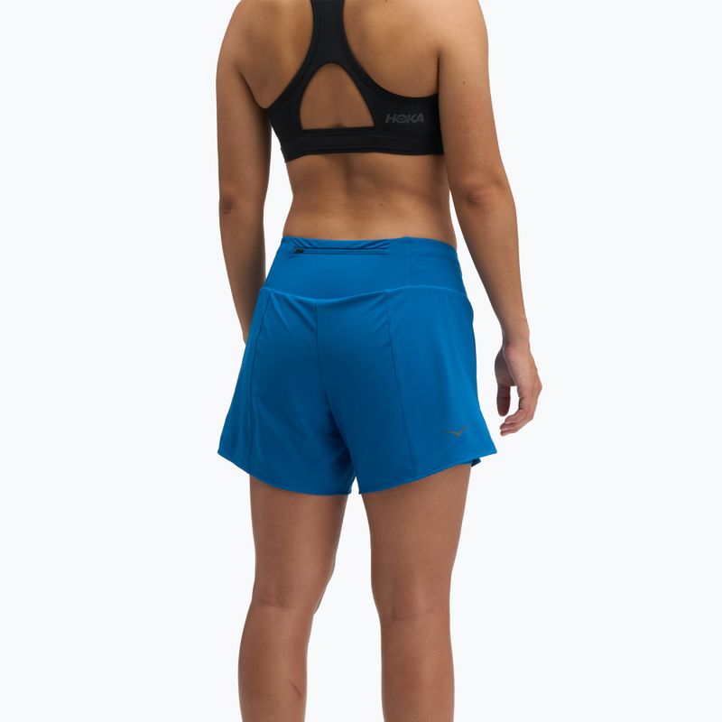 Damen-Laufshorts HOKA Glide Short 5" 2in1 night glow blue 3