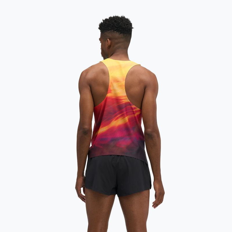 Herren-Laufshirt HOKA Race Day Singlet TR Print hoka citrus 3