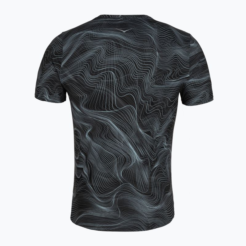 Herren-Laufshirt HOKA EveryRun CLF PRT black/white 2