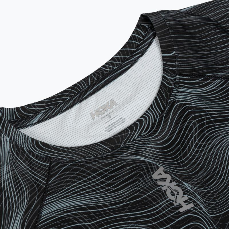 Herren-Laufshirt HOKA EveryRun CLF PRT black/white 3