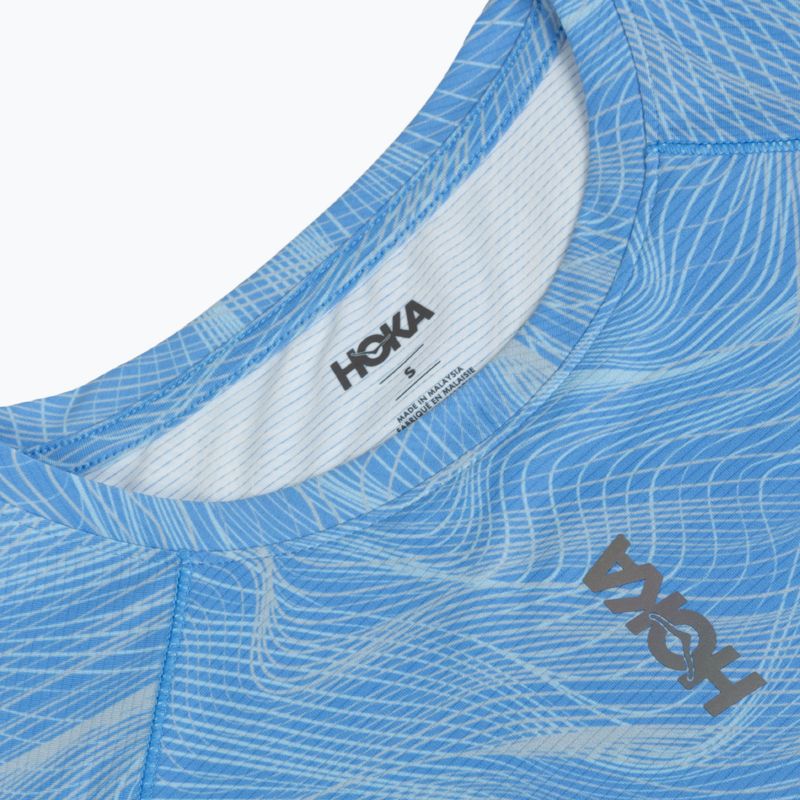 Herren-Laufshirt HOKA EveryRun CLF PRT mineral blue 3