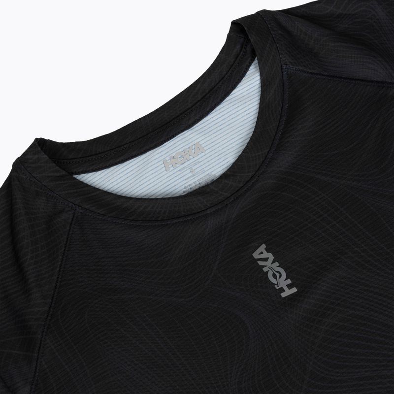 Damen-Laufshirt HOKA EveryRun CLF PRT black/squid ink 3