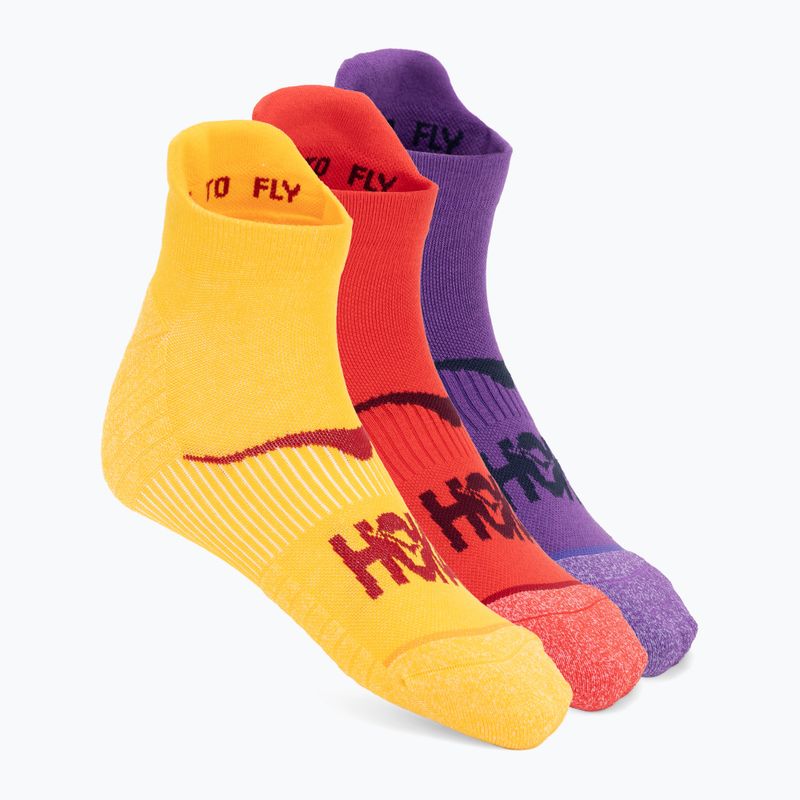Socken HOKA No-Show Run Sock 3-pack egg yolk/cerise/virtual violet
