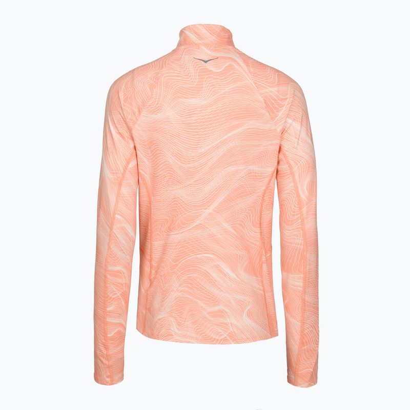 Laufpullover für Damen HOKA Skyform Half Zip CLF PRT sunstone print 2