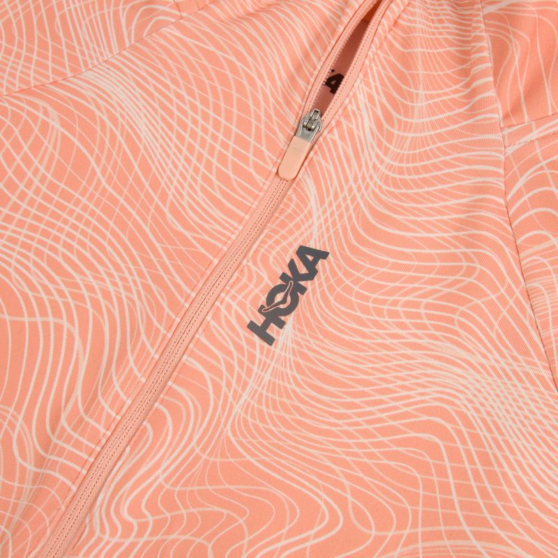 Laufpullover für Damen HOKA Skyform Half Zip CLF PRT sunstone print 3