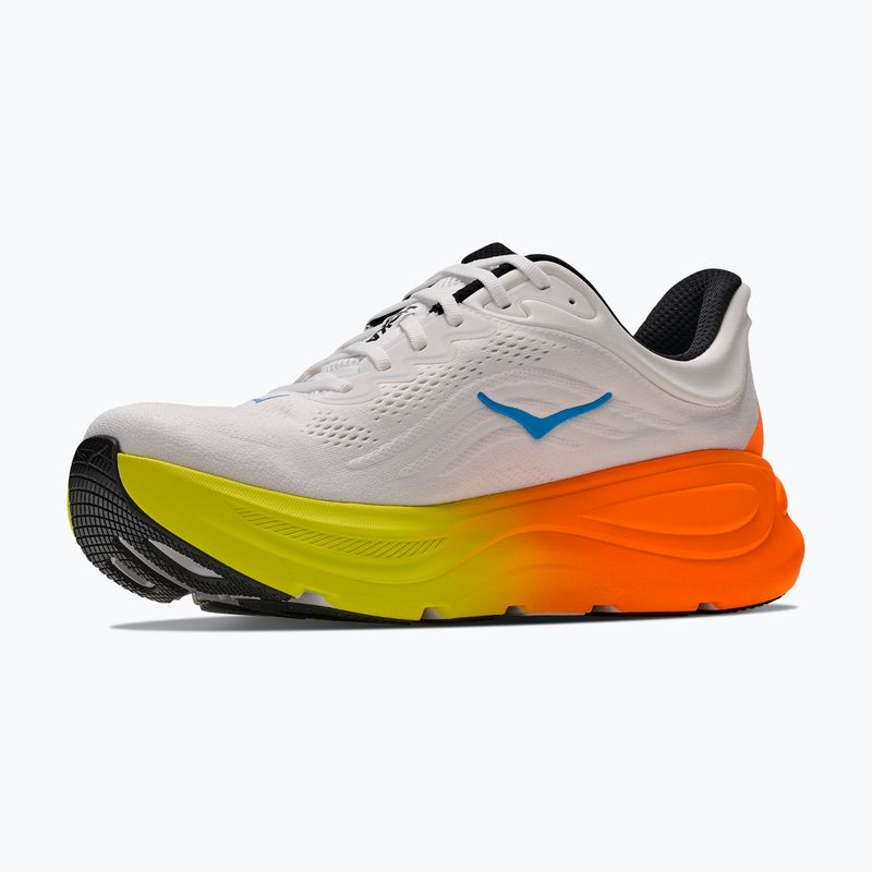 Herren-Laufschuhe HOKA Bondi 9 white/neon tangerine 2